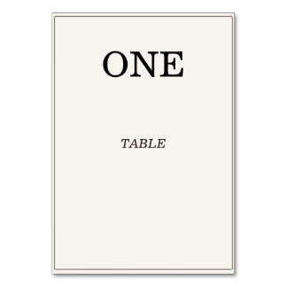 Elegant Old Money Wedding Table Numbers Card