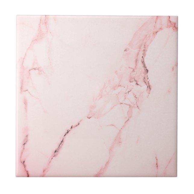 Elegant old pink marble ceramic tile (Front)