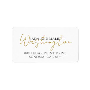Elegant old Script Name Couple's Return Address Label