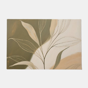 Elegant Olive Branch Abstract Doormat