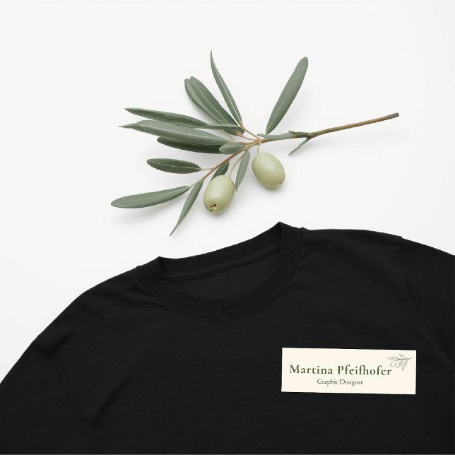 elegant olive branch name tag (Creator Uploaded)