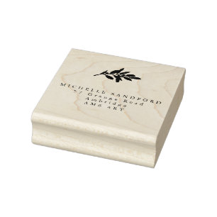 Elegant Olive Branch Return Address Rubber Stamp