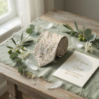 Elegant Olive Branches & Ivory Floral