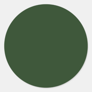 Elegant Olive Green Blank Template Classic Round Sticker