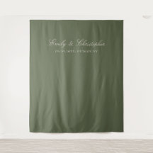 Elegant Olive Green Classic Wedding Backdrop