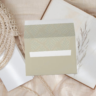 Elegant Olive Green Modern Minimalist Envelope