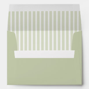 Elegant Olive Green Stripes Envelope
