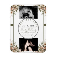 Elegant Olive Green & White Floral Corner Wedding