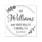 Elegant Olive Round Return Address