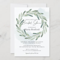 Elegant Olives Sprig Branch Wreath Bridal Shower