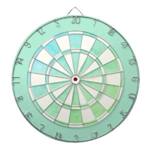 Elegant Ombre Dartboard with Mint Pastel Border