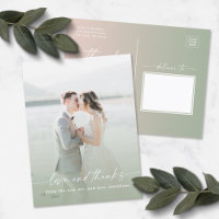 Elegant Ombre Light Green Wedding Photo Overlay