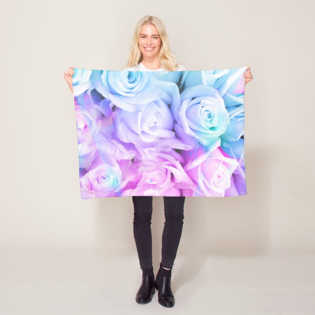 Elegant Ombre Roses Buttery Soft Fleece Blanket (In Situ)