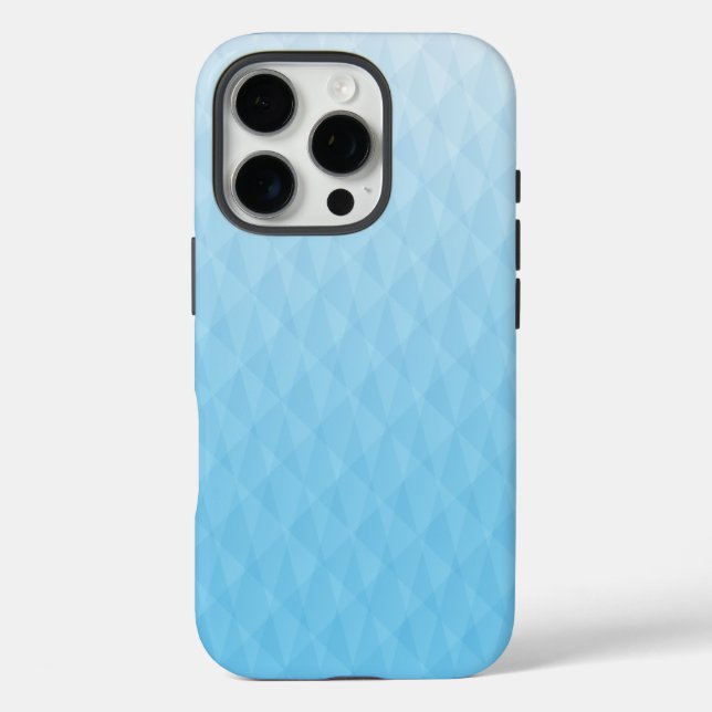 Elegant Ombre Sky Blue Geometric Design Case-Mate iPhone Case (Back)