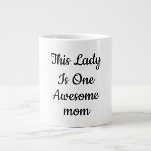 Elegant "One Awesome Mum" Script Coffee Large Coffee Mug