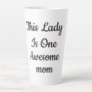 Elegant "One Awesome Mum" Script Coffee  Latte Mug