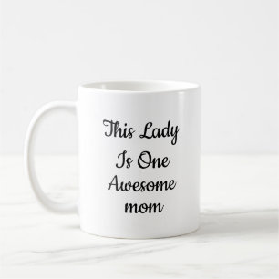 Elegant "One Awesome Mum" Script Coffee Mug