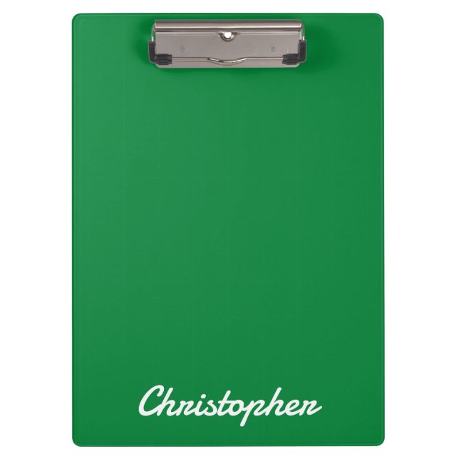 Elegant One Colour Minimalist  Design Clipboard (Front)