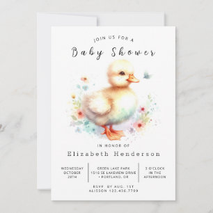Elegant Online Duck Baby Shower Invitation