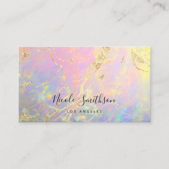 elegant opal business card (Front)
