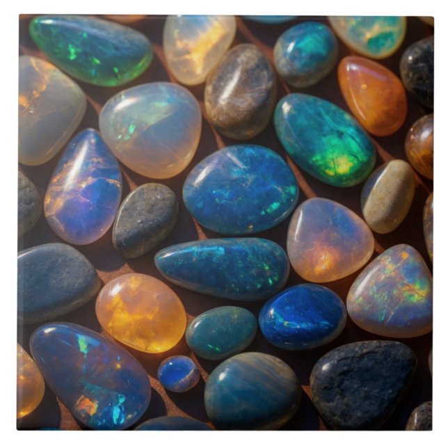 Elegant opal Ceramic Tile (Front)