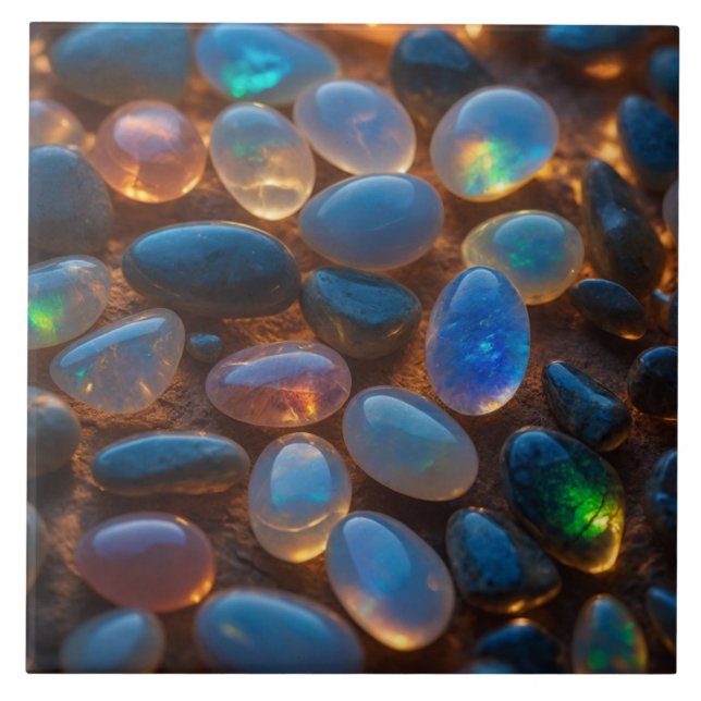 Elegant opal Ceramic Tile (Front)