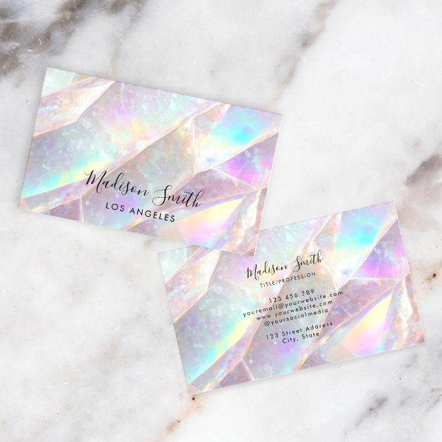 Elegant Opal Gemstone  Business Card (Creator Uploaded)
