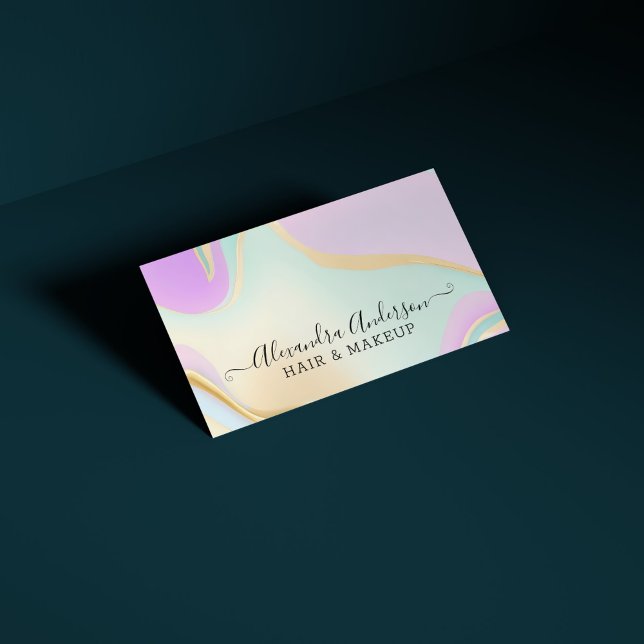 Elegant Opal Rainbow  Business Card (Creator Uploaded)