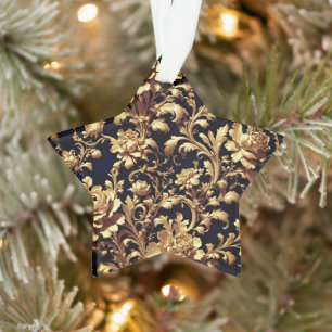 Elegant Opulence: Black and Gold Flemish Baroque Ornament