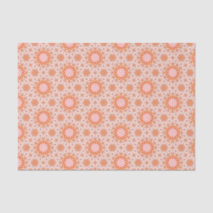 Elegant Orange and Pink Modern Geometric Pattern Tissue Paper