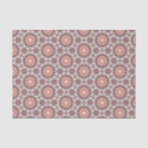 Elegant Orange and Taupe Modern Geometric Pattern Tissue Paper