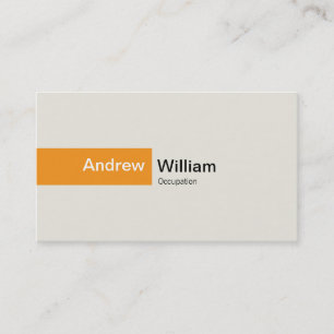 Elegant Orange Business Card