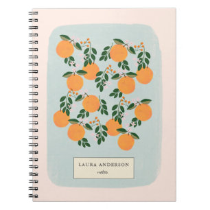 Elegant Orange Citrus Personalised Notebook