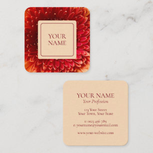Elegant Orange & Cream Floral Business Card
