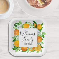 Elegant Orange Fruits and Flowers Summer Floral
