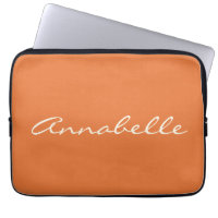 Elegant Orange Handwritten Script Name Custom
