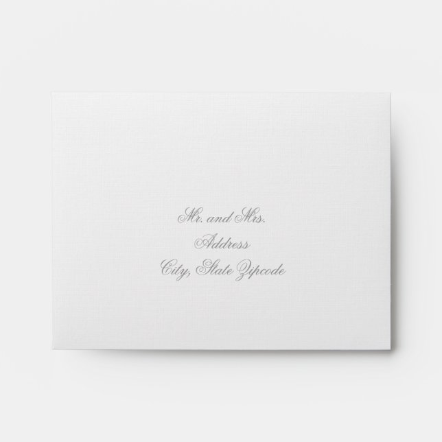 Elegant Orange Interior Wedding RSVP Envelope (Front)