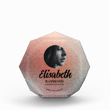 Elegant Orange Light blu Photo Block Template