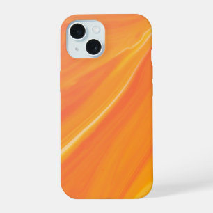  Elegant Orange Marble  iPhone 15 Case