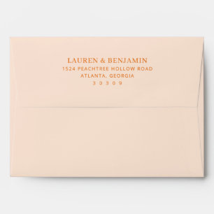 Elegant Orange Minimalist Typographic Envelope