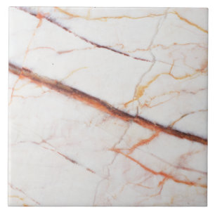 Elegant Orange Veined Natural Stone Texture Ceramic Tile