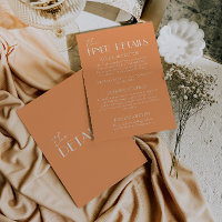 Elegant Orange White Stylish Wedding Details