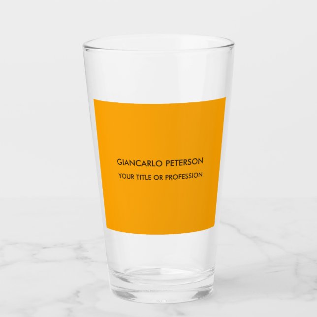 Elegant Orange Yellow Minimalist Professional Glass (Front)