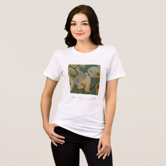 Elegant Orchid Blooms | Inspirational Floral Tri-Blend Shirt
