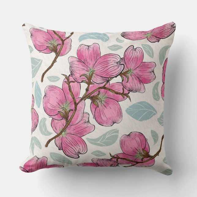 Elegant Orchid Blossom Square Pillow – Luxe Bloom (Front)