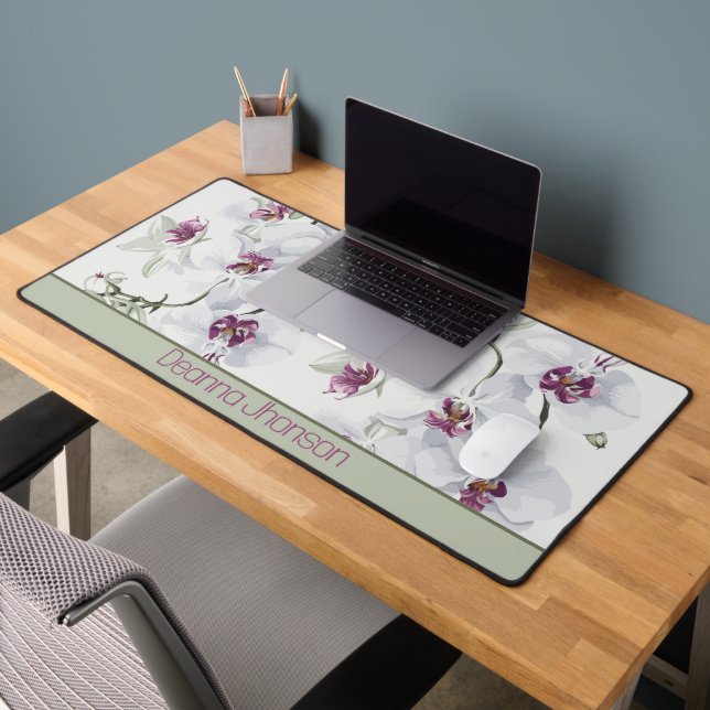 Elegant Orchid Desk Mat 