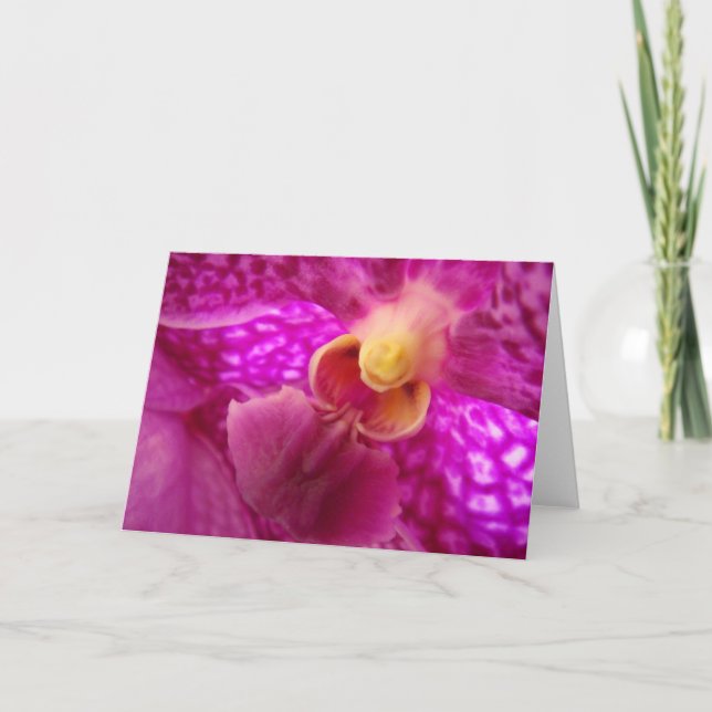 Elegant orchid graphic photo card (Front)