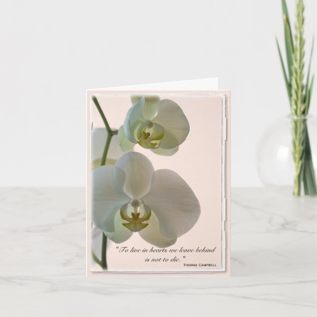 Elegant Orchid Thank You for Your Sympathy Card (Front)