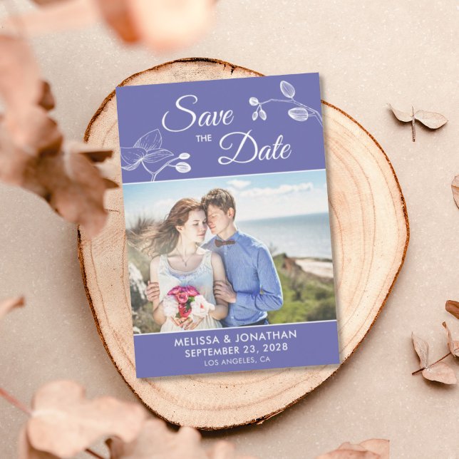 Elegant orchids modern floral photo periwinkle (Creator Uploaded)