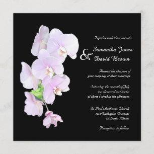 Elegant Orchids Wedding Invitation
